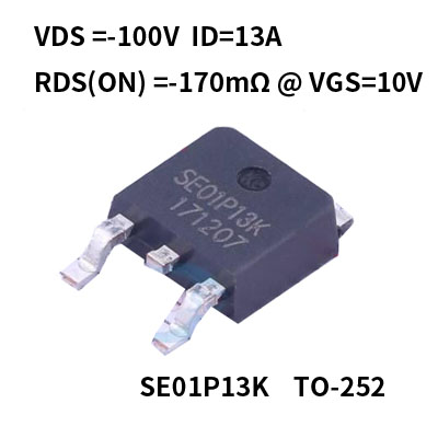 P MOSFET  SE01P13K  -100V  -13A  TO-252